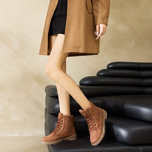 Brown Synthetic Suede Casual Boots – Durable, Comfortable & Classic Style - Image 2