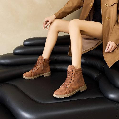 Brown Synthetic Suede Casual Boots – Durable, Comfortable & Classic Style - Image 3