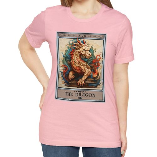 The Dragon Tarot Card T-Shirt – 100% Cotton Zodiac Graphic Tee for Women – Asian Fantasy Art - Image 7