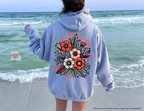 Wild and Free Hoodie – Floral Graphic Sweatshirt for Women, Country-Inspired Freedom Hoodie, Wildflower Cozy Top - Image 7