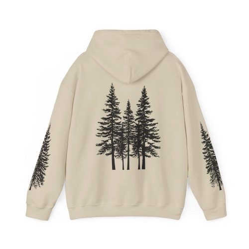 Pine Tree Forest Hoodie – Hiking Graphic Hoodie, Granola Girl Aesthetic Sweatshirt, Oversized Nature Pullover - Image 4
