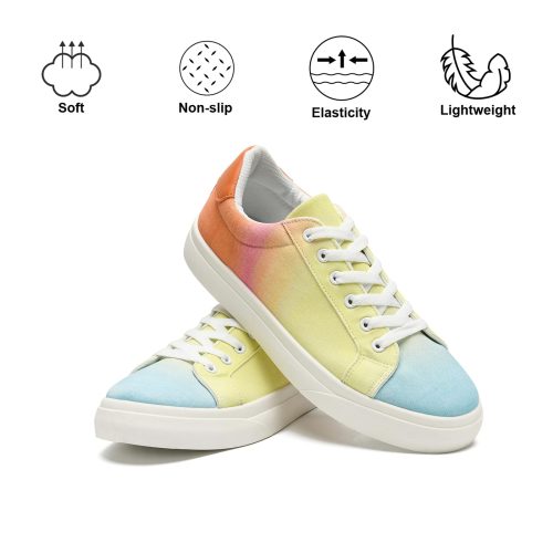 Rainbow Canvas Casual Sneakers – Durable, Lightweight & Colorful Design - Image 2